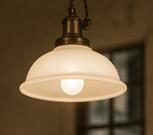 Milk Glass Dome Pendant