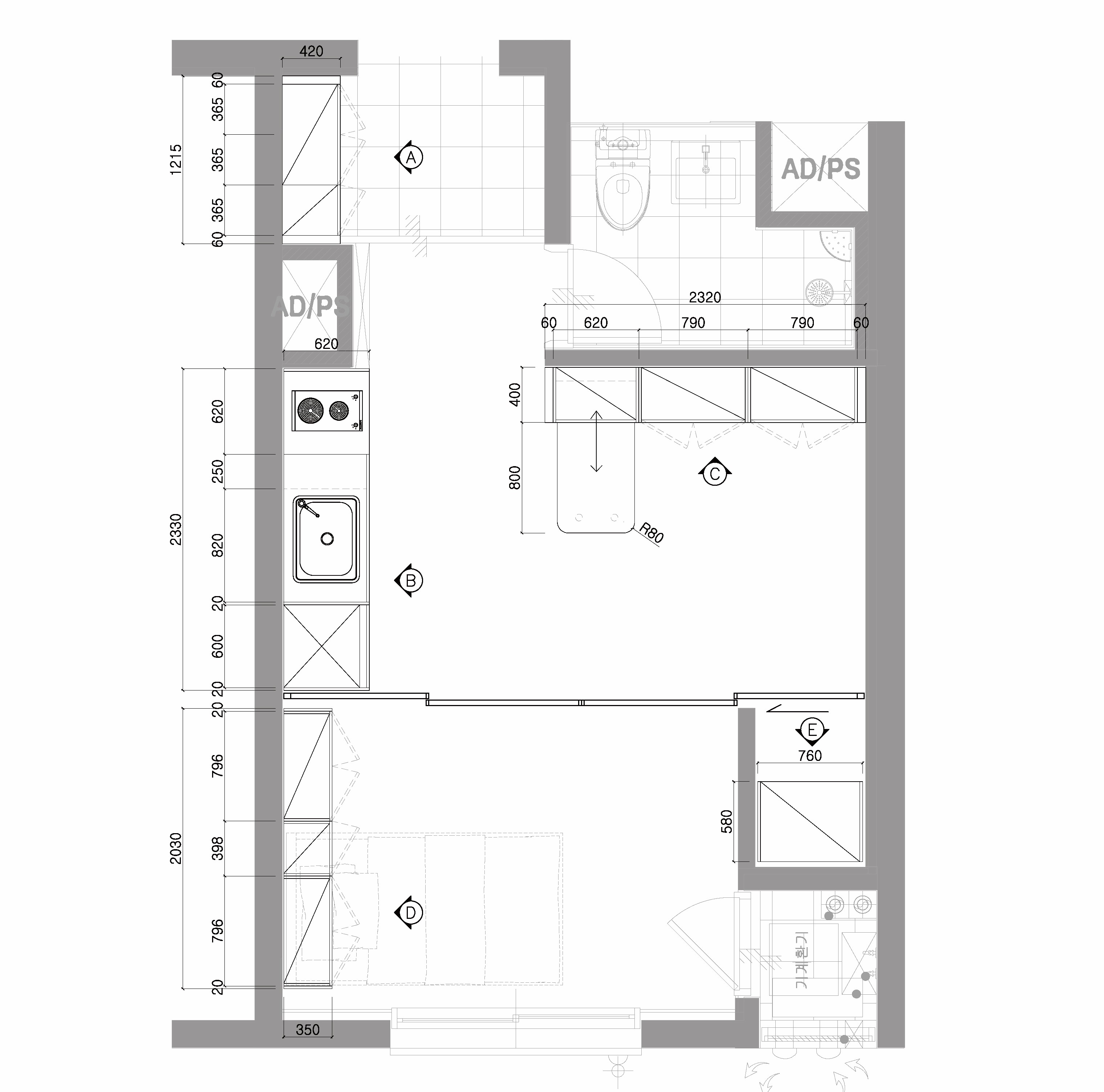 B type Floor plan