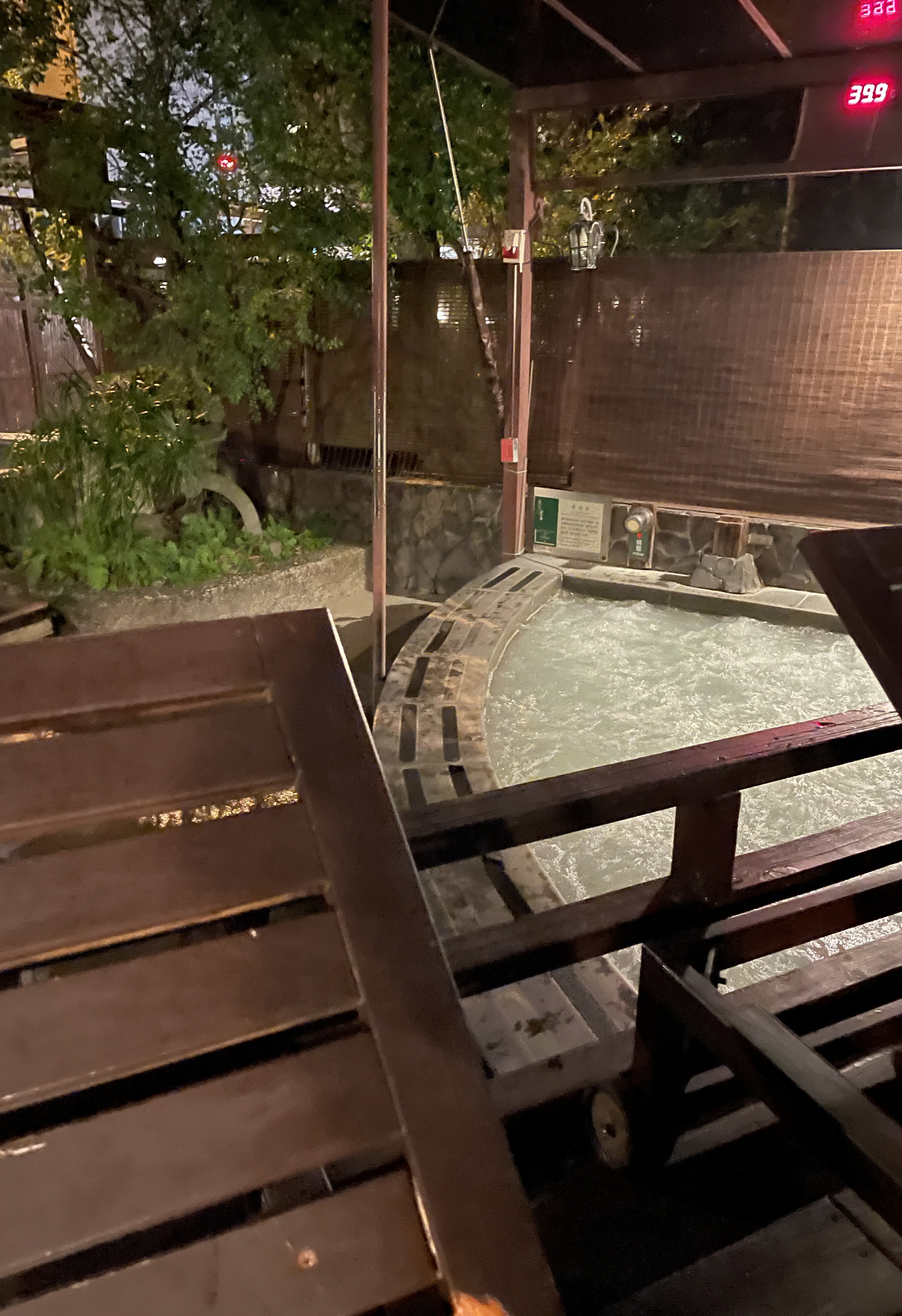 Overhead night pool