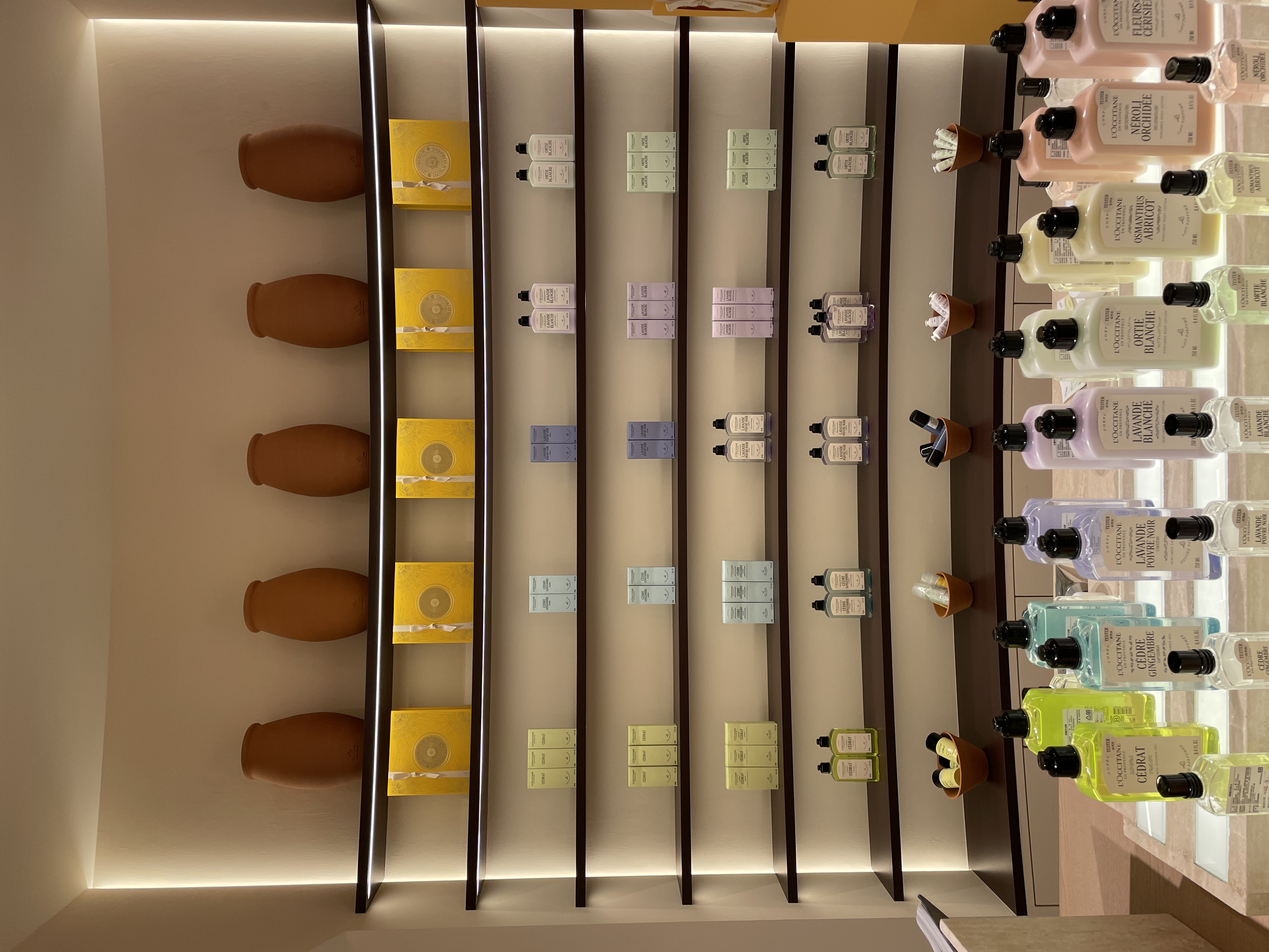 Terracotta shelving