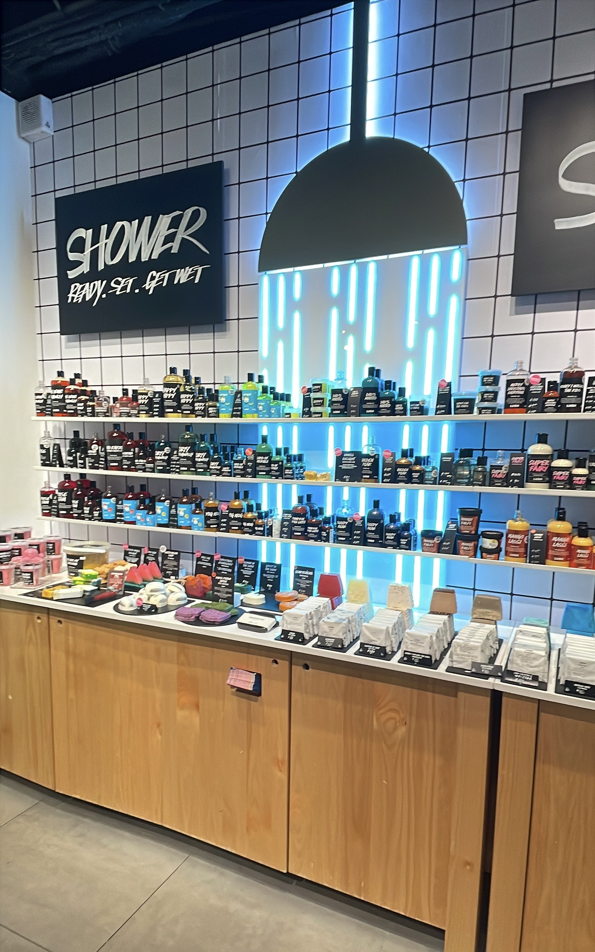 Shower product zone