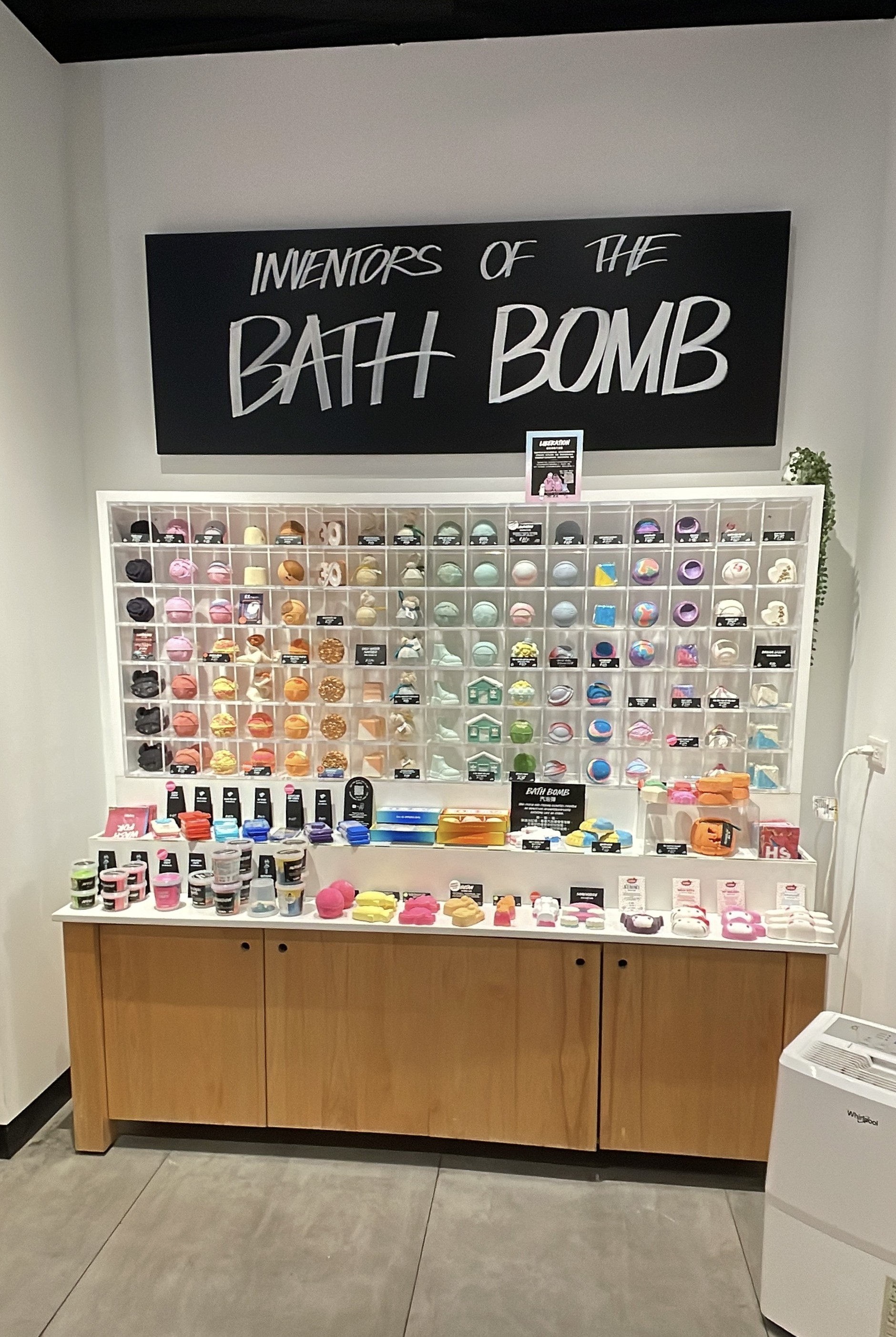 Bath bomb inventors wall