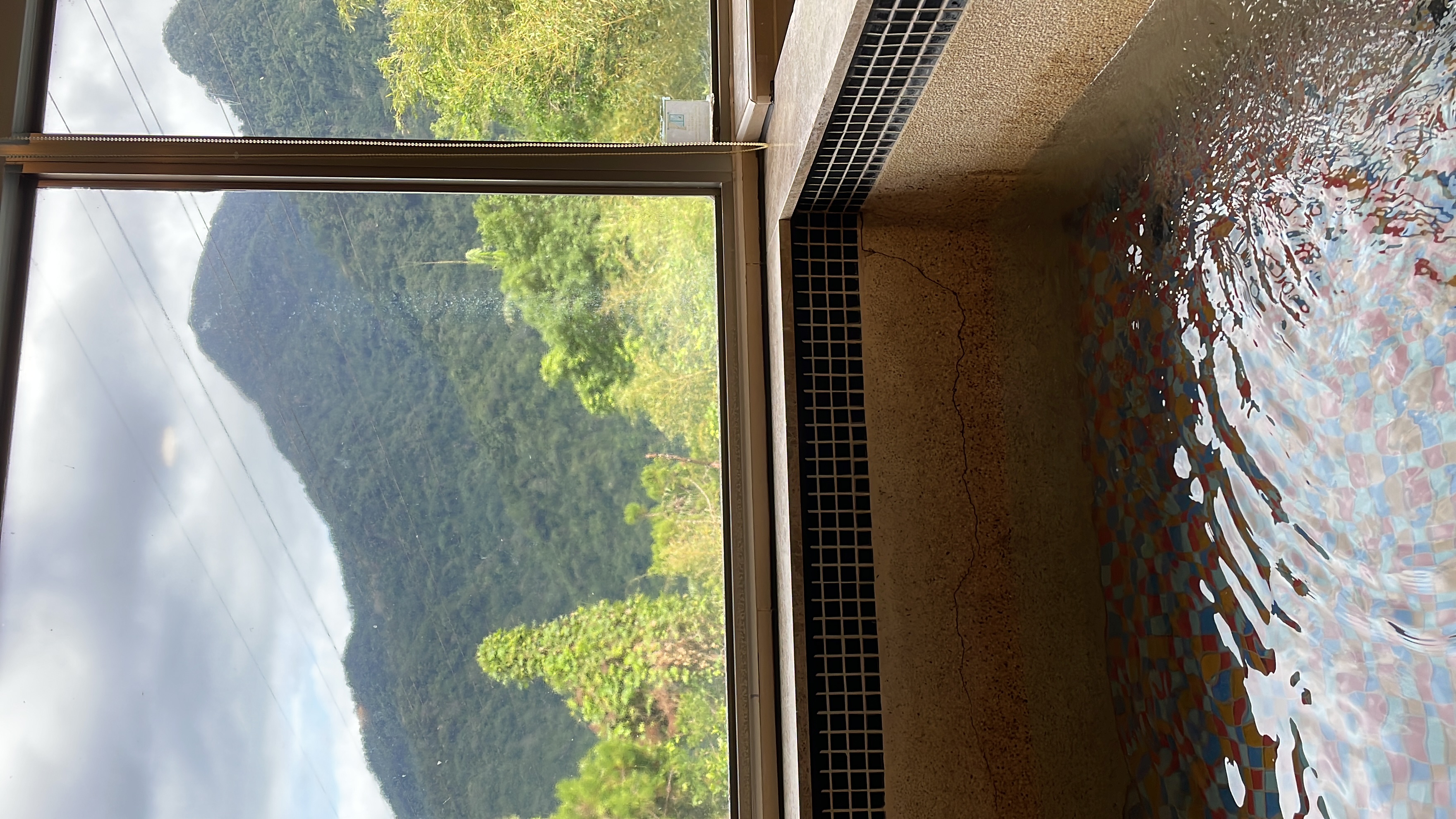Mountain view from the tub