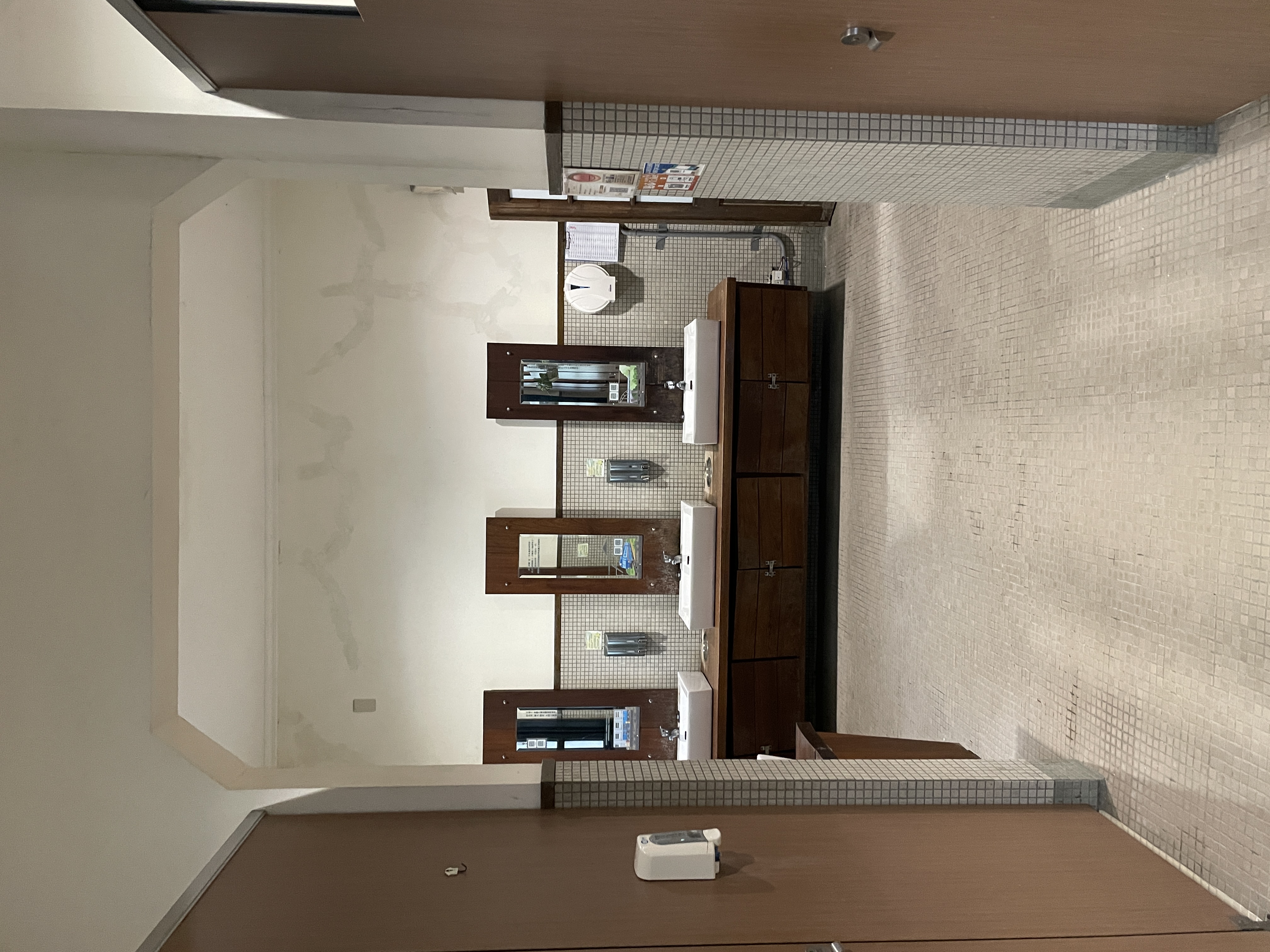 Wooden restroom