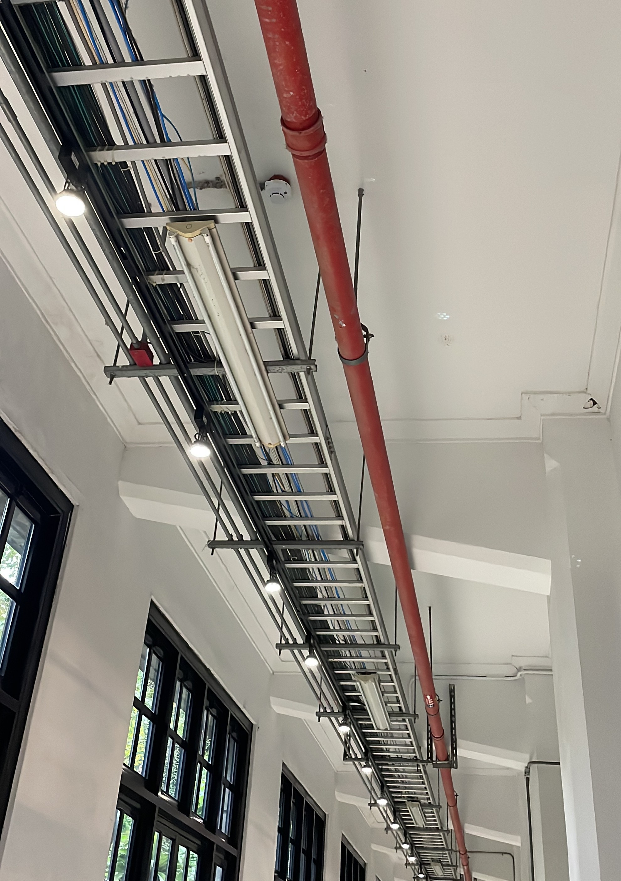 Red industrial pipe
