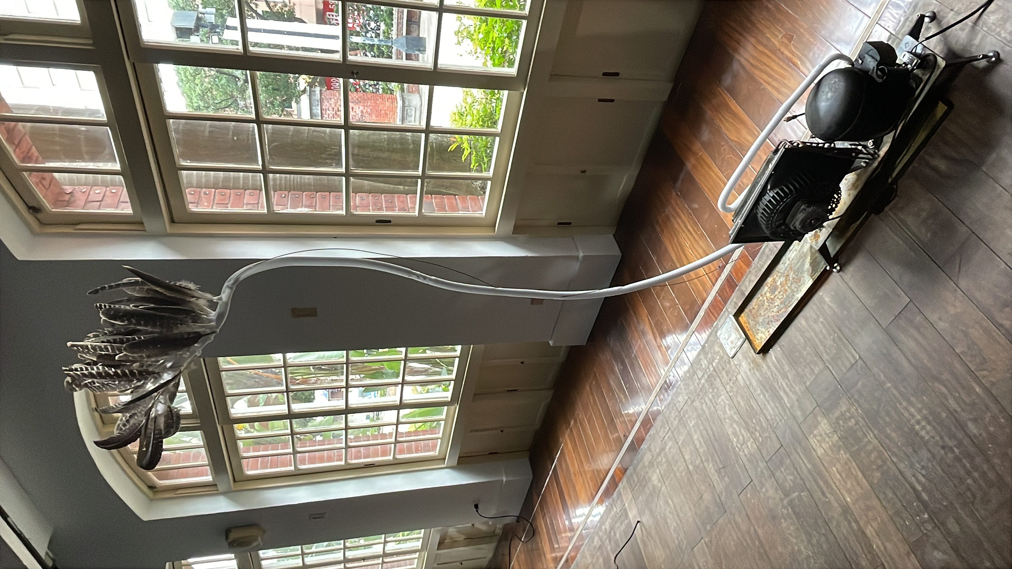 Kinetic tilted sculpture